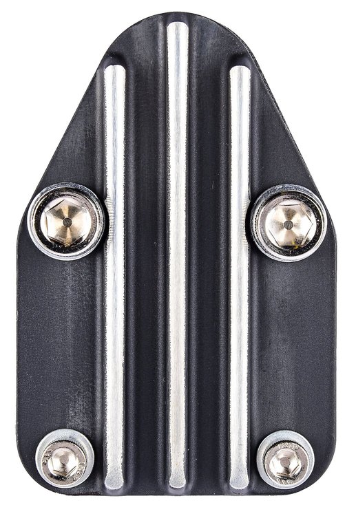 Fuel Pump Block-Off Plate Small Block Chevy [Cast Aluminum, Black]