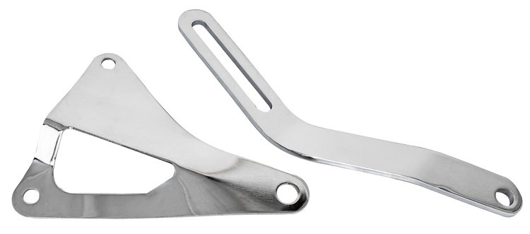 Upper & Lower Alternator Bracket for 1965-1973 Small Block Ford [Chrome]