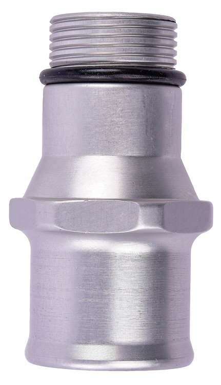 O-Ring Style Hose Adapter 1-1/2 in. Clear Anodized