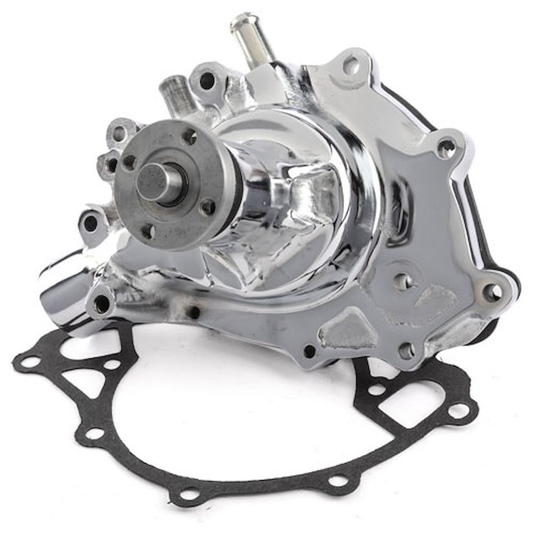 High-Flow Water Pump [1965-1973 Ford, Small Block (Except "65-"67 "K" code 289 Hi-Po), Chrome Cast Iron]