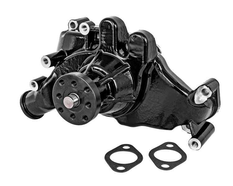 Premium High-Flow Long-Style Aluminum Water Pump Fits Select 1969-1991 Big Block Chevy Gen II Mark IV 396-454 V8 [Black]