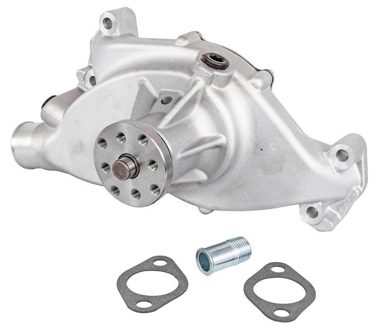 Premium High-Flow Short-Style Aluminum Water Pump Fits Select 1965-1970 Big Block Chevy 396-454 V8 [Natural]