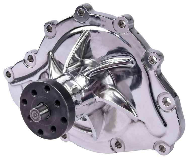 Premium High-Flow Aluminum Water Pump for 1969-1979 Pontiac 389-455 [Polished]