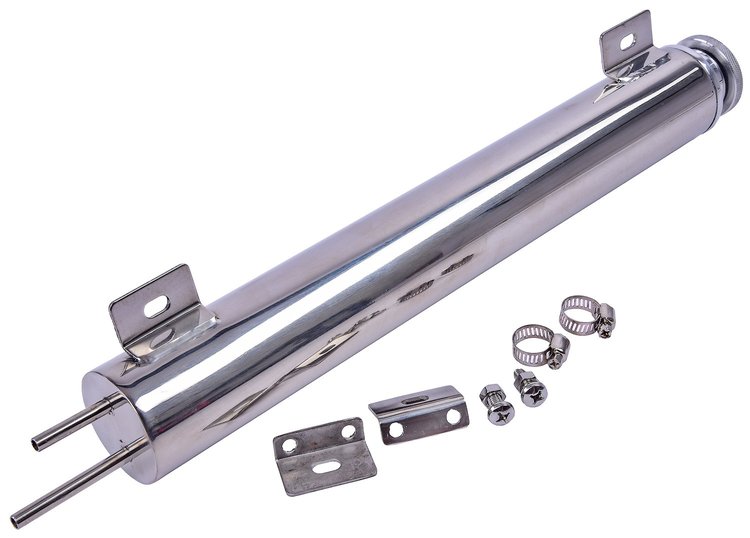 Coolant Overflow Tank, 22 oz. Capacity [Polished Stainless Steel]