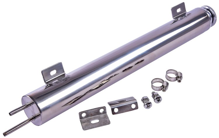 Coolant Overflow Tank, 26 oz. Capacity [Polished Stainless Steel]