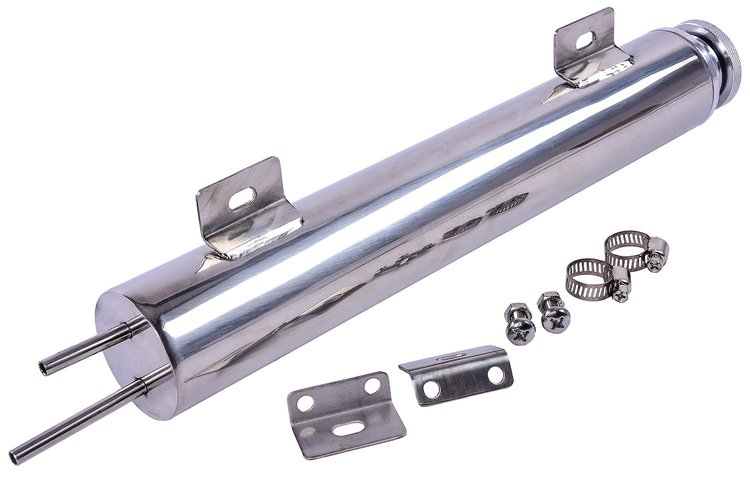 Coolant Overflow Tank, 52 oz. Capacity [Polished Stainless Steel]