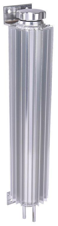 Finned Coolant Overflow Tank 20 oz. Capacity [Natural Aluminum]
