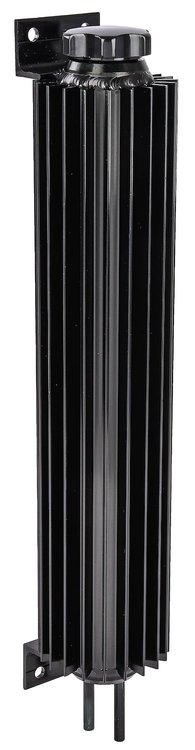 Finned Coolant Overflow Tank 20 oz. Capacity [Black Aluminum]