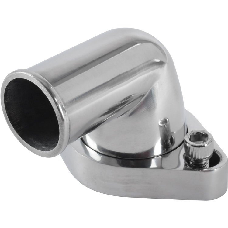 Aluminum Thermostat Housing for Small Block & Big Block Chevy, 90-degree Swivel Design [Polished]