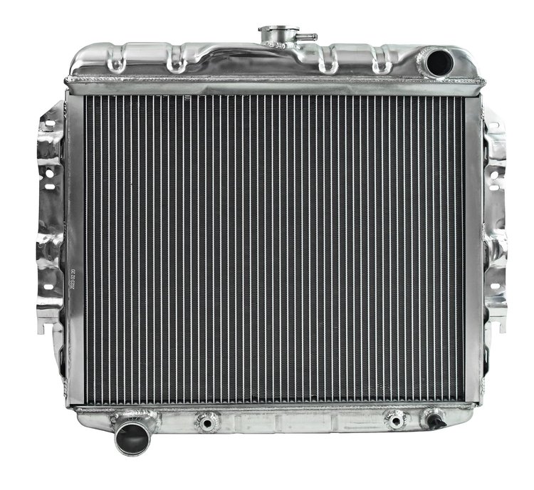 Reproduction Aluminum Radiator for Select 1965-1966 Mopar A Bodies With Upper Right Side Inlet