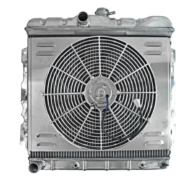 Aluminum Radiator & Fan Combo for 1966-1969 Mopar B-Bodies w/Small Block 273, 318, 340 Engine [16 in. Fan]