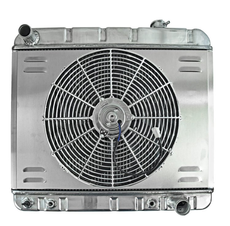 Reproduction Aluminum Radiator & Fan Combo for 1963-1966 Chevrolet & GMC Trucks [16 in. Fan]
