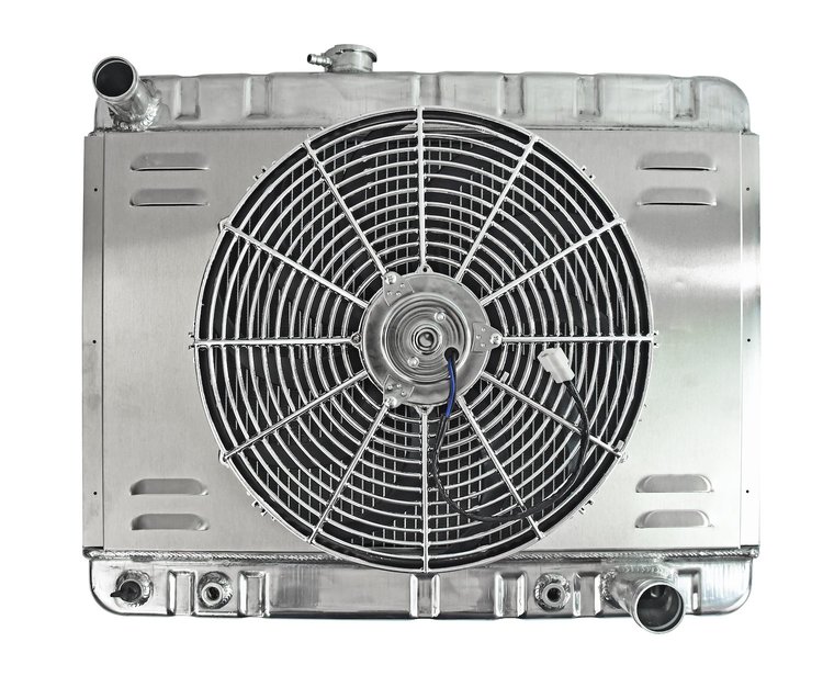Aluminum Radiator & Fan Combo for 1966-1967 Pontiac GTO, Tempest, & LeMans [Without Air Conditioning] [16 in. Fan]