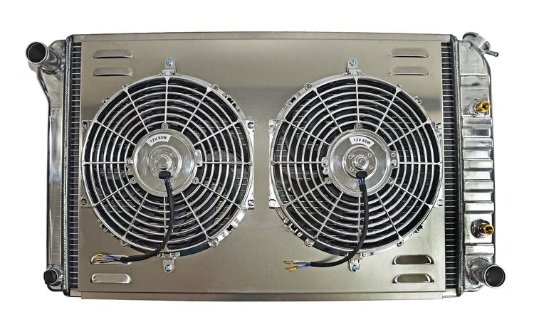 Aluminum Radiator & Fan Combo for 1970-1981 Chevrolet Camaro & Pontiac Firebird [Dual 12 in. Fans]