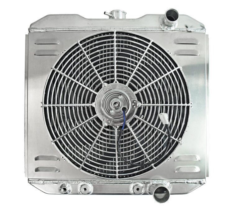 Aluminum Radiator & Fan Combo for Select 1963-1974 Ford & Mercury Stock V8 Models [16 in. Fan]