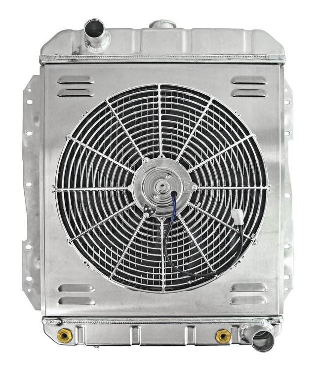 Reproduction Aluminum Radiator & Fan Combo for Select 1958 Chevrolet Models [16 in. Fan]