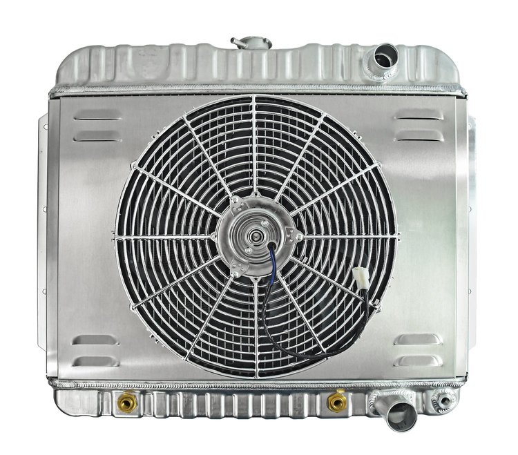 Reproduction Aluminum Radiator & Fan Combo for Select 1959-1963 Fullsize Chevrolet Models [16 in. Fan]