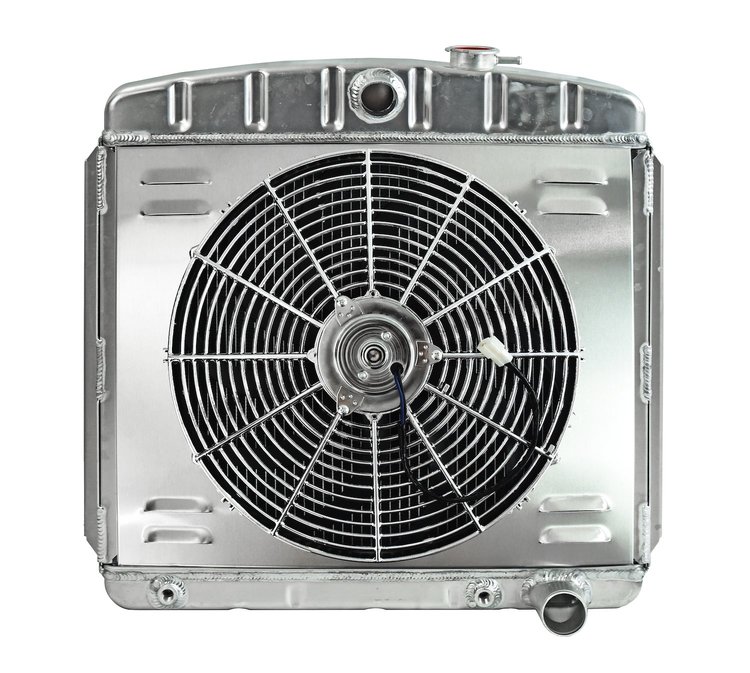Aluminum Radiator & Fan Combo for 1955-1957 Chevrolet with V8 Engine [16 in. Fan]