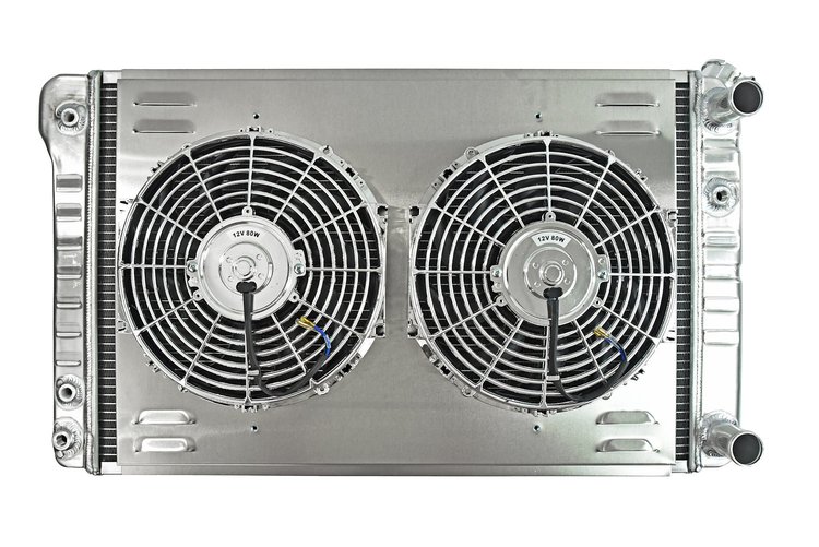 Aluminum Radiator & Fan Combo for Select 1967-1972 GM Cars & Trucks w/GM LS Engine Conversion [Dual 12 in. Fans]