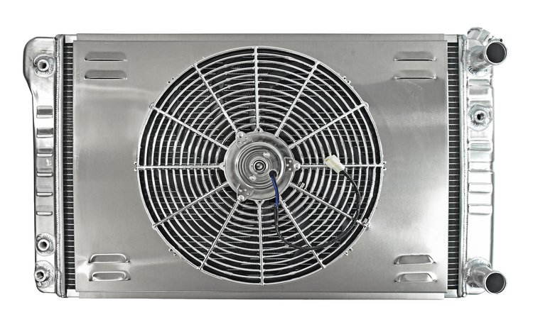 Aluminum Radiator & Fan Combo for Select 1967-1972 GM Cars & Trucks w/GM LS Engine Conversion [16 in. Fan]