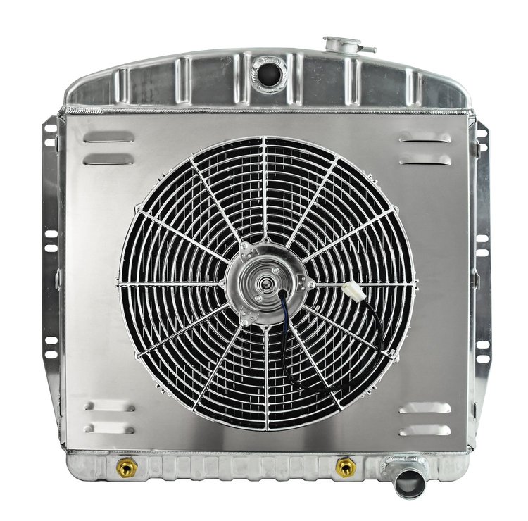 Reproduction Aluminum Radiator & Fan Combo for 1955-1959 Chevrolet Truck [16 in. Fan]