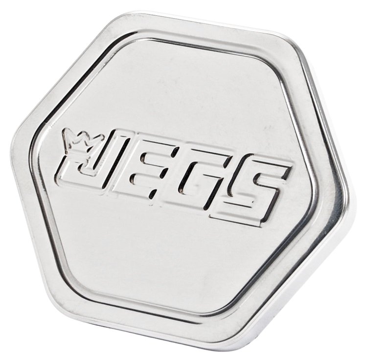 16 lb Radiator Cap With JEGS Logo [Polished Billet Aluminum]