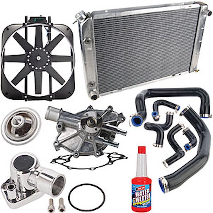 Ready Fit Aluminum Radiator System for 1979-1993 Mustang Automatic Transmission