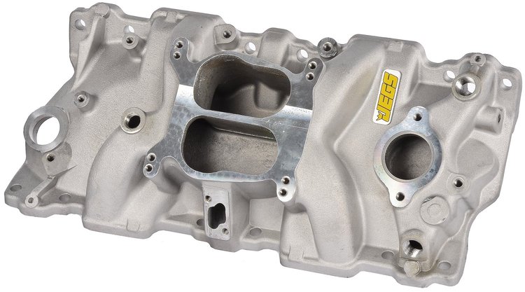 Intake Manifold for 1955-1986 Small Block Chevy 262-400, Dual Plane w/Spread Bore [Natural]