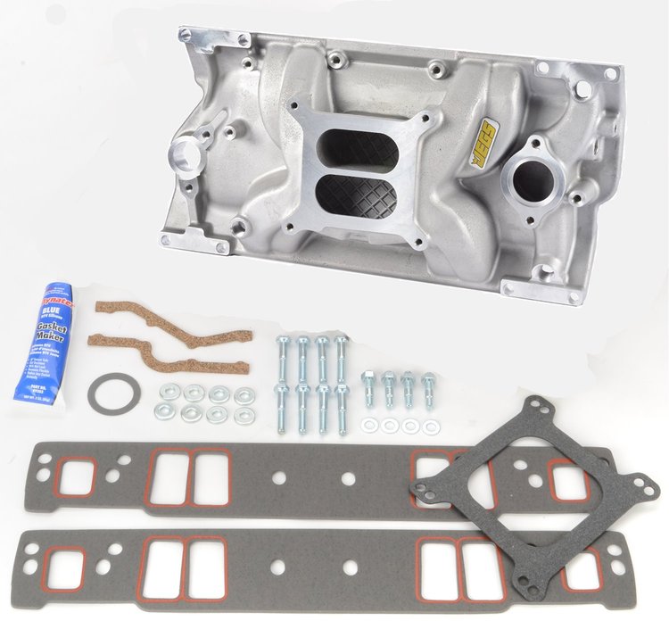 Intake Manifold with Installation Kit for 1996-2002 Small Block Chevy 350 Vortec with L31 Cast Iron Heads