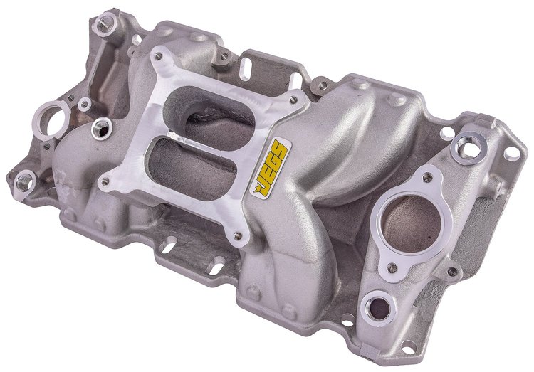 Cool Gap Intake Manifold for 1955-1996 Small Block Chevy, Dual Plane [Satin]