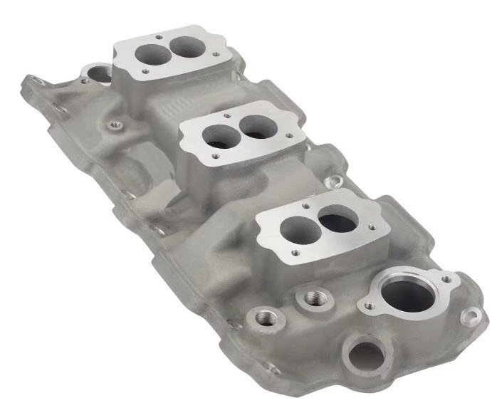 Three Deuce Intake Manifold for Small Block Chevrolet 262-400 V8 Engines