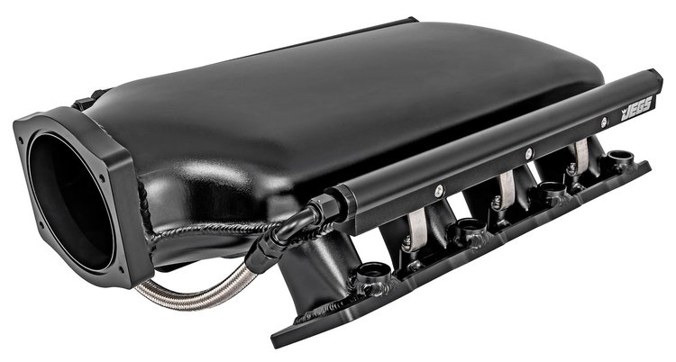 Fabricated Aluminum Low-Profile Intake Manifold for GM Gen III/IV LS Engines w/Cathedral Port LS1, LS2, LS6-Style Heads