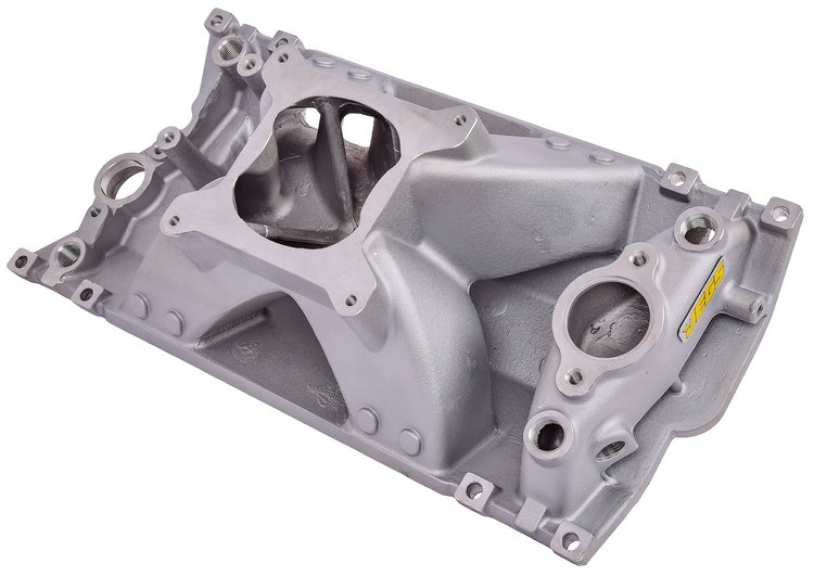 Intake Manifold for 1996-2002 Small Block Chevy 350 Vortec, Hi-Rise Single Plane [Satin]