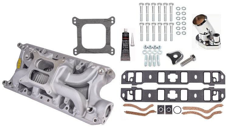 Cool Gap Intake Manifold Kit for 1962-1985 Small Block Ford 260, 289, 302 (Except Boss 302), Dual Plane [Satin]
