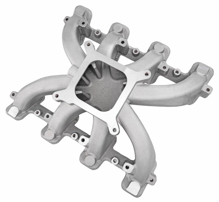 Mid-Rise Single Plane Intake Manifold for GM LS1/LS2/LS6 with Cathedral Port Heads [Satin]