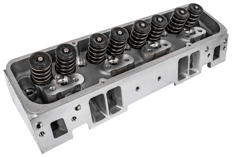 Small Block Chevy CNC-Ported Aluminum Cylinder Head for use w/Hydraulic Roller Cam [220 cc Intake Ports, Straight Spark Plug]