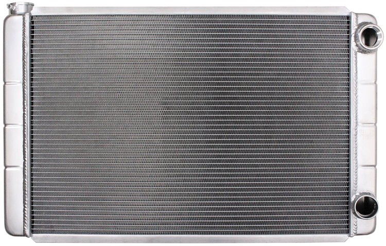 Chevy/GM-Style Double Pass Aluminum Radiator, 2 Row, 1 in. Core [Crossflow]