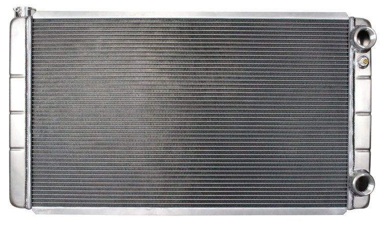 Chevy/GM-Style Double Pass Aluminum Radiator, 2 Row, 1 in. Core [Crossflow]