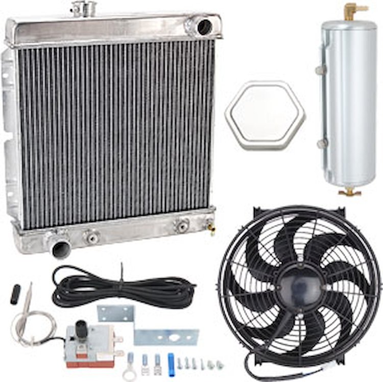 Ready Fit Aluminum Radiator System for 1964-1966 Mustang (Down Flow) 289, Automatic Transmission