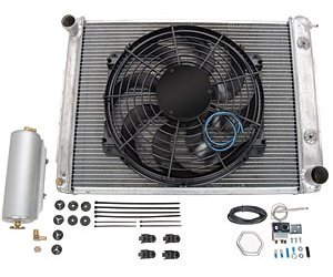 Aluminum Radiator System for 1982-1993 S10 V8 Conversion Small Block Chevy, Automatic Transmission