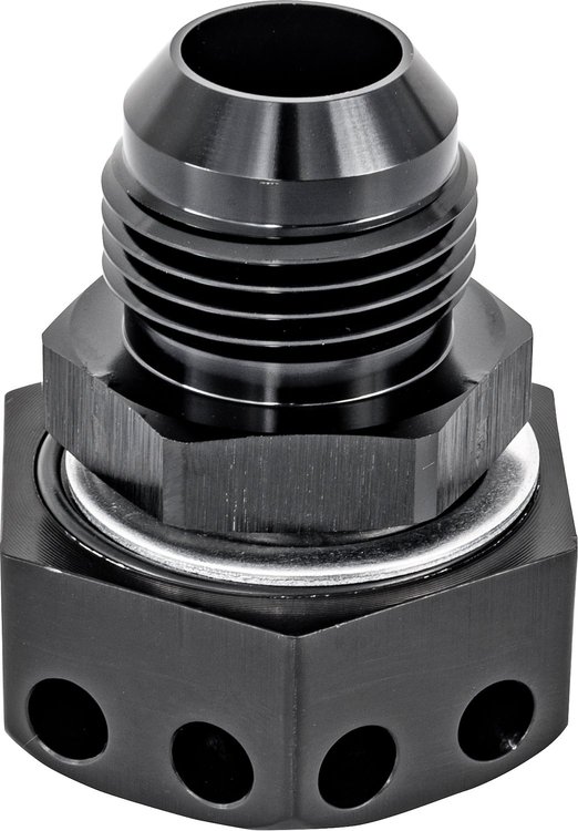 Vented AN Breather Fitting [-12 AN, Black]