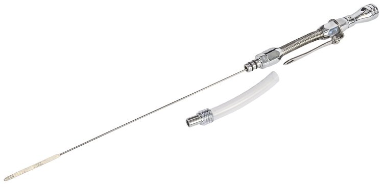 Flexible Engine Oil Dipstick for 1955-1979 Small Block Chevy [Polished]