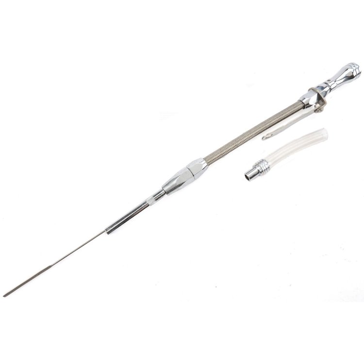 Flexible Engine Oil Dipstick for 1980-1985 Small Block Chevy [Polished]