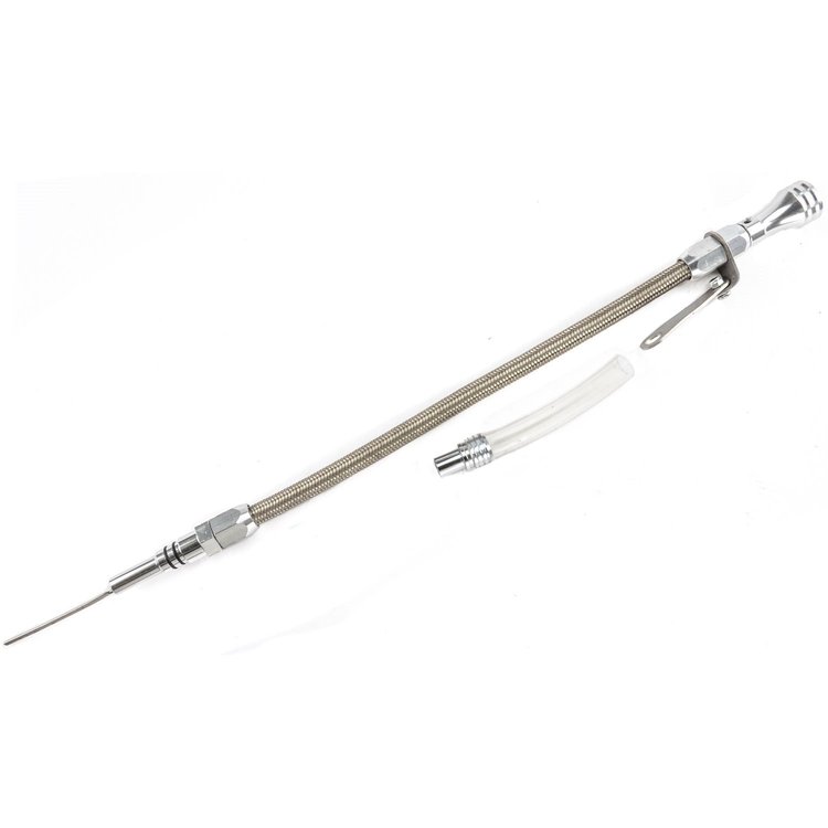 Flexible Engine Oil Dipstick for 1965-1990 Big Block Chevy [Polished]