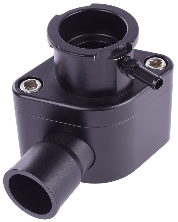 Intake Manifold Coolant Filler Neck Kit [Black Anodized Billet Aluminum]