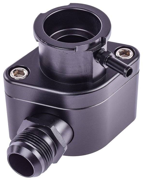 Intake Manifold Coolant Filler Neck Kit [Black Anodized Billet Aluminum]
