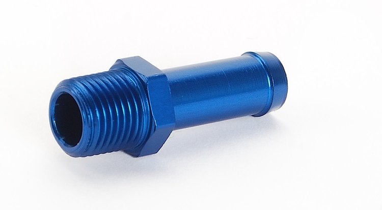 Billet Overflow Fitting 1/8" NPT x 5/16" Hose