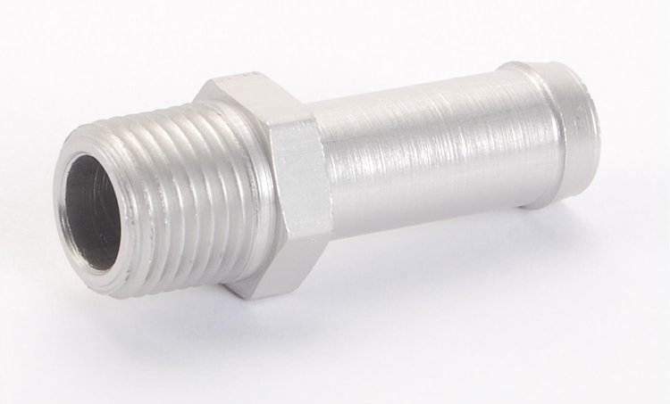 Billet Overflow Fitting 1/8" NPT x 5/16" Hose