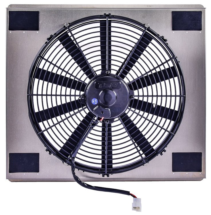 Universal Single 16 in. Electric Cooling Fan with 20 3/4 in. L x 18 3/4 in. H Aluminum Shroud