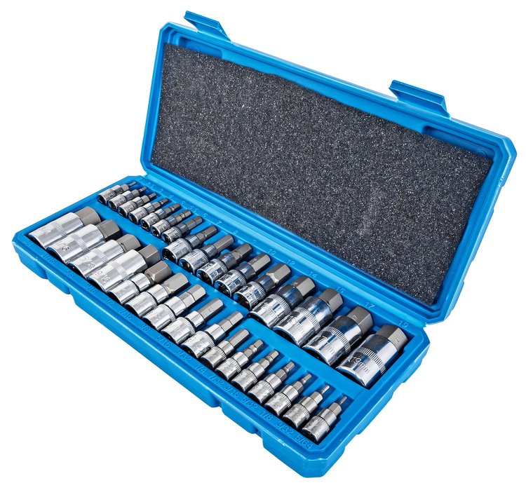 32-Piece Hex Bit Socket Set [SAE & Metric]